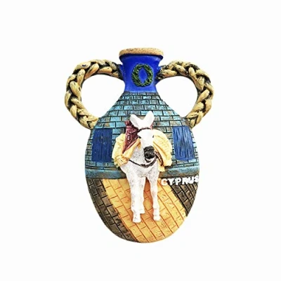 Image of Cyprus 3D Donkey Refrigerator Magnet Resin Travel Souvenirs,Handmade Home &amp; Kitchen Decoration Fridge Collection Gift