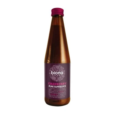 Image of (10 Pack) Biona Organic Pure Cranberry Juice 330ml 10 Pack Bundle