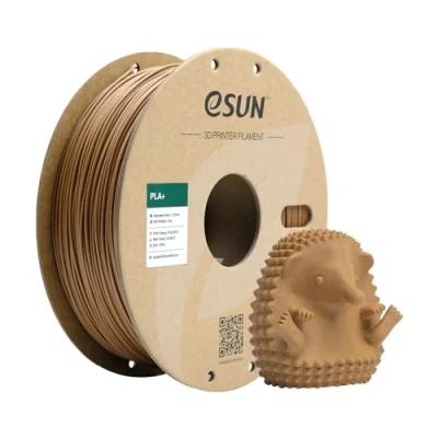 Image of eSUN PLA+ Filament 1.75mm, Enhanced Toughness 3D Printer PLA Plus, Dimensional Accuracy +/ 0.03mm, 1KG Spool (2.2 LBS) Printing for Printers, Light Brown
