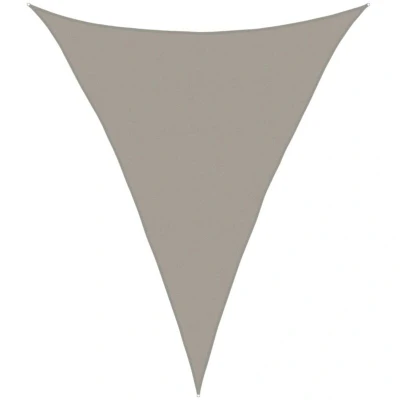 Image of vidaXL Sunshade Sail 160 g/m² Triangular Light Grey 5x7x7 m HDPE