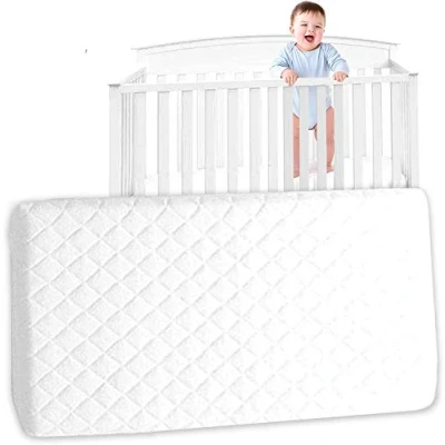 Image of Porter and Lambert Baby Travel Cot Foam/Mattress Waterproof Cover Extra Thick Quilted Fits Most Graco/M&amp;P Toddler Cots, Breathable Anti Allergenic (120 x 60 13 cm)