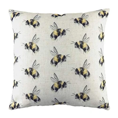 Image of Evans Lichfield Bee You Repeat Cushion White One Size