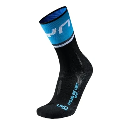 Image of UYN S100287 CYCLING ONE LIGHT Socks Men&#039;s Black/Cobalt Blue 44