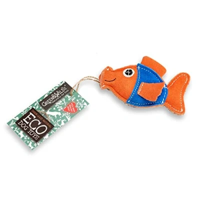 Image of Green &amp; Wilds Eco Friendly Natural Dog Toy Goldie the Goldfish