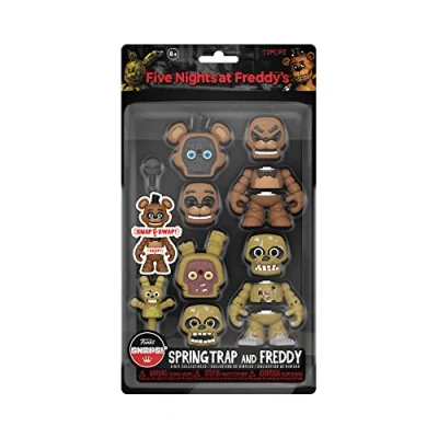 Image of Funko Five Nights At Freddy&#039;s (FNAF) Snap: Freddy Fazbear &amp; Springtrap 2PK Collectable Vinyl Figure Gift Idea Official Merchandise