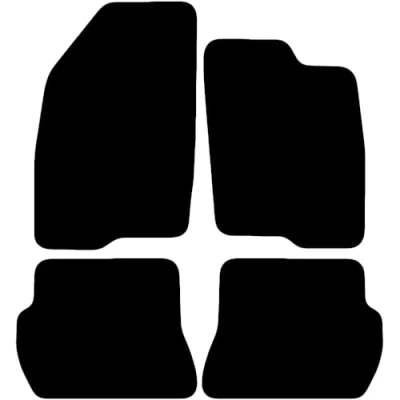 Image of Carsio Carpet Car Mats For Mazda 2 2003 2007 Tailored Fit Floor Mat Set Complete Accessory Black Custom Fitted All Weather, Anti Slip Backing &amp; Trim