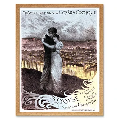 Image of Artery8 Rochegrosse Charpentiers Louise Musical Opera Advert Art Print Framed Poster Wall Decor 12x16 inch