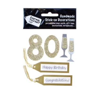 Image of Express Yourself DIY, self Adhesive, Gold 80, Topper Ideal for Card Making, Scrapbooking, Papercrafts, Childrens Crafts etc