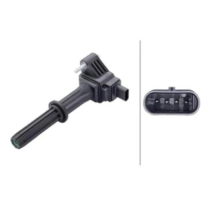 Image of 1208121 Ignition coil HELLA 5DA 358 168 161 4 pin connector 14V Flush Fitting Pencil Coils 186mm VAUXHALL: Astra Mk7, Mk7 Kombi