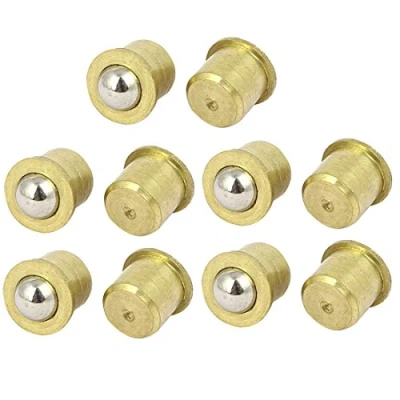 Image of Sourcingmap Household Cabinet Door 8mm Dia Brass Ball Catches Latch Catcher 10pcs