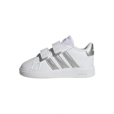 Image of adidas Unisex Kids Grand Court 2.0 Shoes Tennis Shoes, FTWR White Matte Copper Gold, 8.5 UK