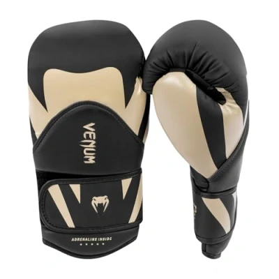 Image of Venum Challenger 4.0 Boxing Gloves, Black and Beige