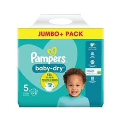 Image of Pampers Baby Dry Taped Nappies Size 5 Jumbo (Pack of 144)