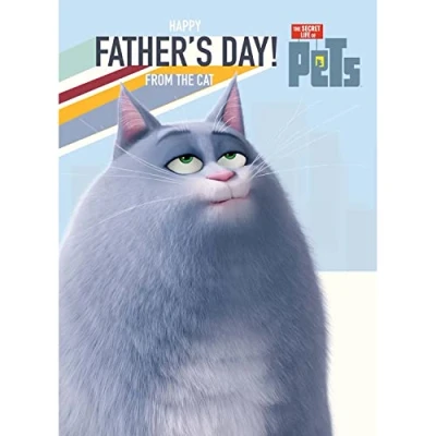 Image of Danilo Promotions Secret Life Of Pets Fathers Day Card From The Cat,Multi,7 x 5 inches