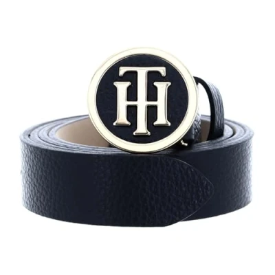 Image of Tommy Hilfiger Round Buckle BELT Belt, Women&#039;s, Size: 30, Black