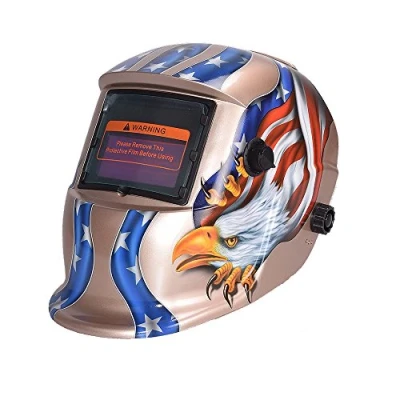 Image of Nuzamas Solar Powered Auto Darkening Welding Helmet Mask Weld Eagle Face protection for Arc Tig Mig Grinding Plasma Cutting with Adjustable Shade Range DIN4/9 13 UV/IV DIN16
