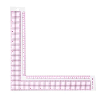Image of Sewing Measuring 90 Degree Curve Measure Professional Tailor Craft Tool (5808) Plastic L Square Shape Ruler Other Embroidery Supplies