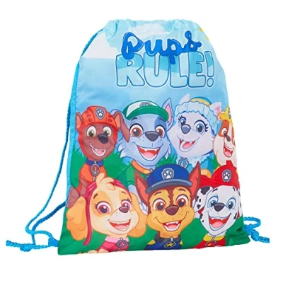 Image of Paw Patrol Drawstring Bag Marshall Chase PE Kit Trainer Gym Kids Swim Nursery Backpack