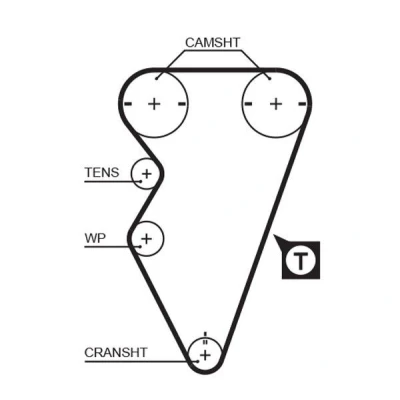 Image of CDU2749, GTB1238, GTB1238XS, GTB1283XS Timing Belt GATES FleetRunner Micro V Stretch Fit 5238XS 143 1144mm 23mm MG: MG ZR Hatchback