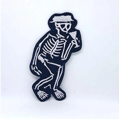 Image of Social Distortion Skeleton Dancing Punk Rock Music Iron On Embroidered Patch