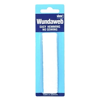 Image of Wonderweb Wundaweb Strong Hem Tape Iron On Fusible Fabric No Sewing 10 Meters x 20mm (Pack Of 1)