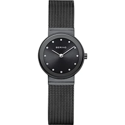 Image of BERING Women Analog Quartz Classic Collection Watch with stainless steel Strap and Sapphire Crystal 10126 077, Grey