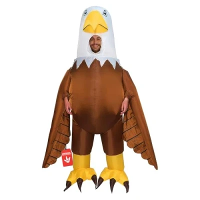 Image of Morph Inflatable Eagle Costume Adult, Blow Up Costumes for Adults, Bald Adult