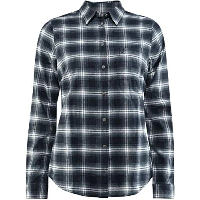 Image of Fjallraven Övik Flannel shirt W Long Sleeved T Dark Navy, S