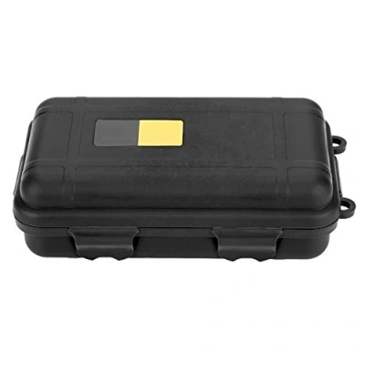 Image of Outdoor Plastic Waterproof Shockproof Box, Watertight Storage Box Camping Storage Outdoor Survival Equipment Sealed Dustproof Pressure Proof(Black Small)