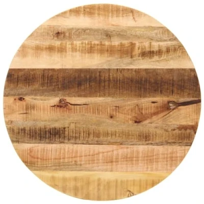 Image of vidaXL Round Table Top 80cm Solid Rough Mango Wood, Dining Table, Desk Surface, Natural Finish, Easy Clean for Home/Commercial