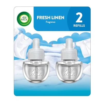 Image of Air Wick Scented Oil 2 Refills, Snuggle Fresh Linen, (2X0.67oz), Freshener