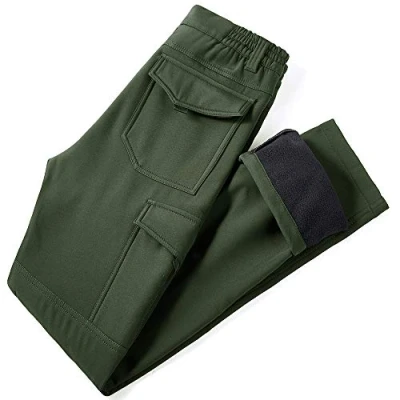 Image of YAWHO Men&#039;s Hiking Trousers, Outdoor Trekking Softshell Functional Cargo Quick Drying, Waterproof, Windproof (Grey 108, S)