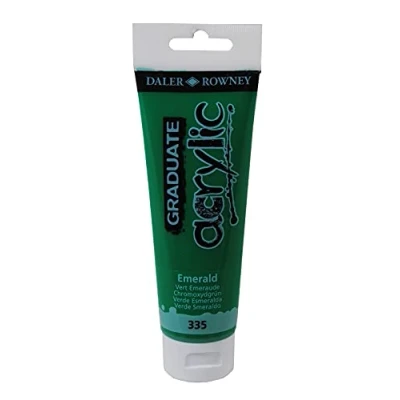 Image of Daler Rowney Graduate Acrylic Paint, Plastic Tube, 4oz 120 ml, Emerald Green