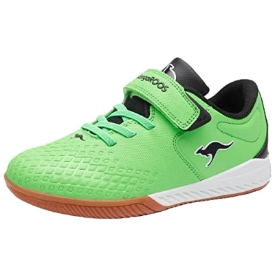 Image of KangaROOS Unisex K5 Comb Ev Sneaker, Neon Green Jet Black, 6.5 UK