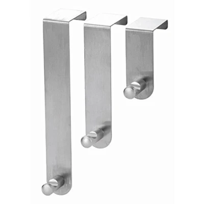 Image of Blue Canyon Stainless Steel Over Door Hooks 3 Piece Set