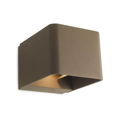 Image of Wilson Outdoor LED Up Down Wall Light Brown 855lm 3000K IP65