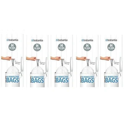 Image of Brabantia Perfectfit Bags Size H 50 60 Litre 10 Bag Roll