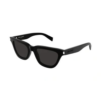Image of SAINT LAURENT Woman SL 462 Sulpice 001 Sunglasses Acetate Black Squat Normal