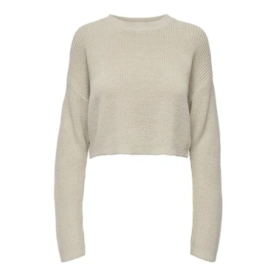 Image of ONLY Malavi L/S Cropped NOOS Jumper, Women&#039;s, Size: XL, Pumice stone