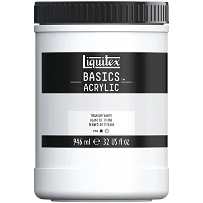 Image of LIQUITEX Basics Acrylic Paint, Titanium White, 946 ml Pot