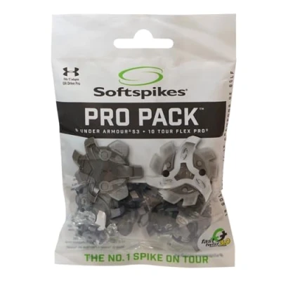 Image of SoftSpikes Under Armour S3/Tour Flex Pro Pack 18 Count, Silver/White