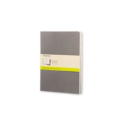 Image of Moleskine Soft Grey Plain Cahier Extra Large Journal (3 Set)
