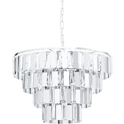 Image of Eglo Lighting Erseka 7 Lamp Pendant Ceiling Light Chrome EG99094