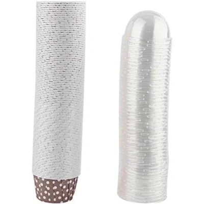 Image of Baking Cups 100pcs Mini Paper Cake Cases, Cupcake Wrappers Cases Muffin Liners, with Lid