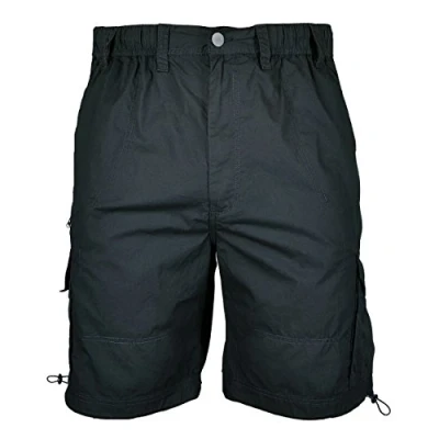 Image of Espionage Big Mens Black Helm Poplin Cargo Shorts for Sizes 2XL 3XL 4XL 5XL 6XL 7XL 8XL, Size :