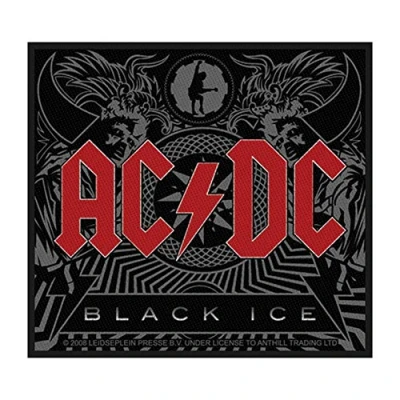 Image of AC/DC Black Ice Official Patch 10cm X 9cm (4&quot; 3 3/4&quot;)