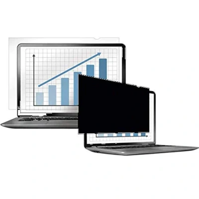 Image of Fellowes PrivaScreen Anti Glare Black Privacy Filter &amp; Screen Protector For Laptop, 13.3&quot; Inches 16:9 Widescreen Easy Attach Removal With Quick Reveal Tabs