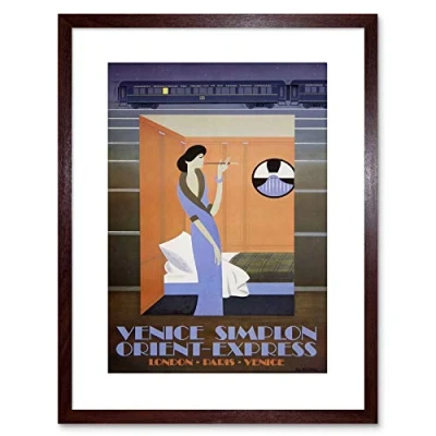 Image of Wee Blue Coo 9x7 &#039;&#039; RAIL TRAIN ORIENT EXPRESS VENICE LONDON PARIS FRAMED ART PRINT F97X1303