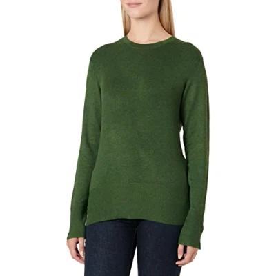 Image of JJXX Women&#039;s Jxlara Soft Crew Neck Knit Noos Sweater, Dark Green, L