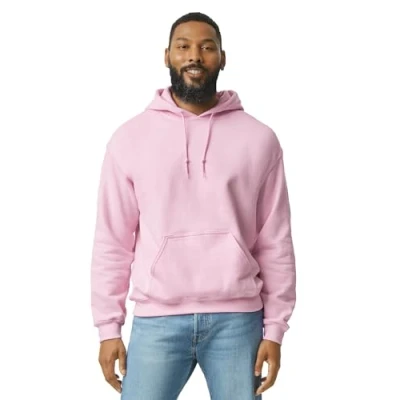 Image of Gildan Hooded Sweatshirt Heavy Blend Plain Hoodie Blank Pullover Hoody Large Light Pink